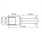 Наконечник медный КВТ луженый штифтовой НШП-95,0 под опрессовку