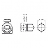 Наконечник болтовой КВТ 1НБ 10/25 со срывным болтом КВТ