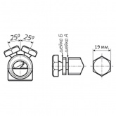 Наконечник болтовой КВТ 2НБЕ 150/240 со срывными болтами