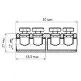 Соединитель болтовой КВТ 4СБ 70/120 со срывными болтами