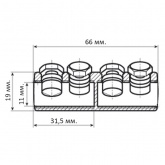 Соединитель болтовой КВТ 4СБЕ 25/50 со срывными болтами