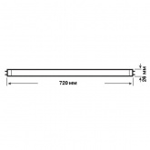 Люминесцентная линейная лампа T8 Osram L 16W/840 4000K PLUS ECO G13 720mm