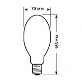 Лампа ртутная газоразрядная Osram HQL 80W E27 высокого давления (ДРЛ)