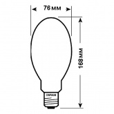 Лампа ртутная газоразрядная Osram HQL 125W E27 высокого давления (ДРЛ)