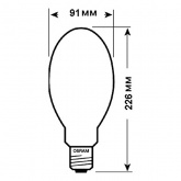 Лампа ртутная газоразрядная Osram HQL 250W E40 высокого давления (ДРЛ)