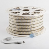 Лента светодиодная LED SMD 2835 22W/m 276LED/м, Теплый белый, 220В IP67 7.5x20мм 50м