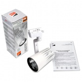 Трековый светодиодный светильник JazzWay PTR 0125-2 25W 4000K 24° WH белый IP40