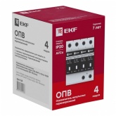 Ограничитель импульсных напряжений EKF ОПВ-C/4P In 20кА 400В с индикатором