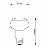 Лампа зеркальная Philips Reflector NR80 60W E27