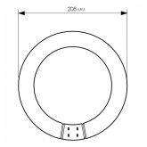Люминесцентная кольцевая лампа T9 FC 22W/840 4000K G10q D208mm Sylvania