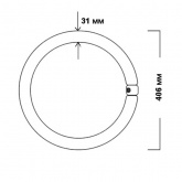 Люминесцентная кольцевая лампа T9 FC 40W/830 3000K G10q D406mm Sylvania