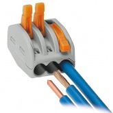 Клеммник WAGO 3 (одножильных или многожильных) х 0,08-4 мм 32A Cu [уп. 50шт]