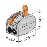 Клеммник WAGO 2 (одножильных или многожильных) х 0,08-4 мм 32A Cu [уп. 50шт]