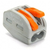 Клеммник WAGO 2 (одножильных или многожильных) х 0,08-4 мм 32A Cu [уп. 50шт]