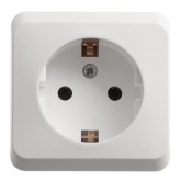 Накладная розетка с заземлением SE Этюд белая