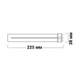 Лампа УФ в ловушки для насекомых Sylvania Lynx-L 18W UVA BL 368 nm 2G11 сушка гель лака