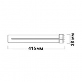 Лампа УФ в ловушки для насекомых Sylvania Lynx-L 36W UVA BL 368 nm 2G11 сушка гель лака