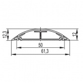 Кабель-канал Legrand с крышкой 50х12 ПВХ напольный (кабельный короб)