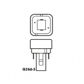 Лампа компактная люминесцентная Sylvania LYNX-D 26W/840 4000K G24d-3 холодно-белая