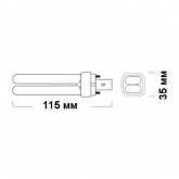 Лампа компактная люминесцентная LYNX-D/E 13W/840 4000K G24q-1 холодно-белая Sylvania (25162)