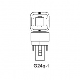 Лампа компактная люминесцентная LYNX-D/E 13W/840 4000K G24q-1 холодно-белая Sylvania (25162)