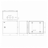 Щит навесной металлический ЭРА ЭКО СТМ ЩМПг-02 с монтажной панелью (250х300х175) IP54 (электрический шкаф)