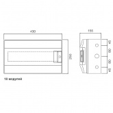 Влагозащищенный настенный шкаф ABB Mistral65 18М непрозрачная дверь без клеммного блока 65P18X11