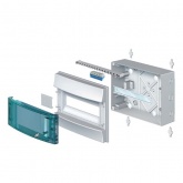 Влагозащищенный настенный шкаф ABB Mistral65 54М 3х18 прозрачная дверь без клеммников 65P18X32