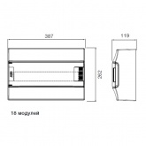 Шкаф настенный ABB Mistral41 18М зеленая дверь без клеммного блока 41P18X12