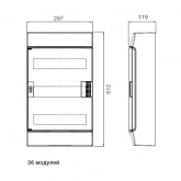 Шкаф настенный ABB Mistral41 36М (3x12) прозрачная дверь, клеммы (1SPE007717F0621)