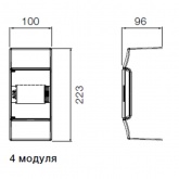 Щиток настенный ABB Mistral41 4М без двери без клеммного блока 41P04X10