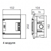 Щиток в нишу ABB Mistral41 4М непрозрачная дверь без клеммного блока 41A04X11