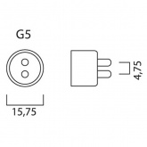 Люминесцентная линейная лампа T5 F4W/54-765 6500K G5 Sylvania