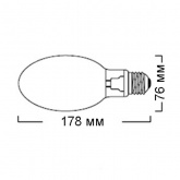 Лампа ртутная Sylvania HSL-BW 125W E27