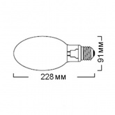 Лампа ртутная Sylvania HSL-BW 250W E40