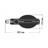 Лампа ртутная ультрафиолетовая ДРЛ Sylvania HSW 400W E40 Blacklight