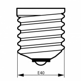 Лампа ртутная ультрафиолетовая ДРЛ Sylvania HSW 400W E40 Blacklight