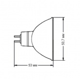 Лампа галогенная BLV Highline Silver 50W 35° 220V GU10 отражатель silver/серебристый
