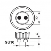 Лампа галогенная BLV Highline Silver 50W 35° 220V GU10 отражатель silver/серебристый