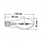 Лампа металлогалогенная BLV Colorlite HIE 150 Blue Е27 (МГЛ)