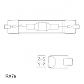 Лампа металлогалогенная GE CMH70/TD/UVS/830/RX7s (МГЛ)