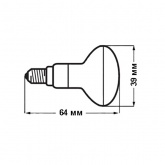 Лампа накаливания зеркальная General Electric R39 30W 220V E14