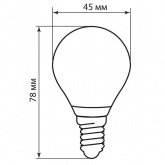 Лампа филаментная светодиодная шарик Feron LB-61 5W 6400K 230V 570lm E14 filament дневной свет