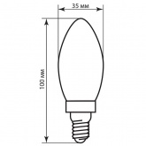Лампа филаментная светодиодная свеча Feron LB-58 5W 6400K 230V 570lm E14 filament дневной свет