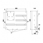Щит металлический ЩУРв-3/42зо-1 36 УХЛ3 IP30 на 3-фазный счетчик и 42 модуля встраиваемый ИЭК