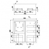 Щит металлический ЩУРв-3/36зо-1 36 УХЛ3 IP30 на 3-фазный счетчик и 36 модулей встраиваемый ИЭК