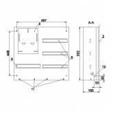 Щит металлический ЩУРв-3/36зо-1 36 УХЛ3 IP30 на 3-фазный счетчик и 36 модулей встраиваемый ИЭК