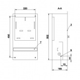 Щит металлический ИЭК ЩУРв-3/12зо-1 36 УХЛ3 IP31 на 3-фазный счетчик и 12 модулей встраиваемый