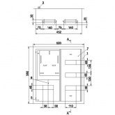 Щит металлический ЩУРв-3/24зо-1 36 УХЛ3 IP30 на 3-фазный счетчик и 24 модуля встраиваемый ИЭК