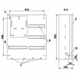 Щит металлический ЩУРв-3/24зо-1 36 УХЛ3 IP30 на 3-фазный счетчик и 24 модуля встраиваемый ИЭК